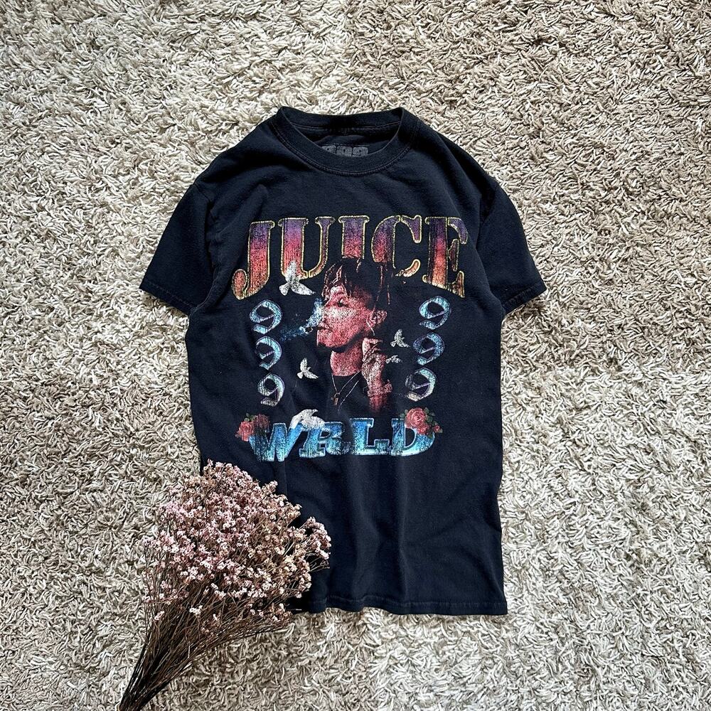Juice WRLD 999 Club Graphic T-Shirt Black Size Medium Rap Tee Mens Size S